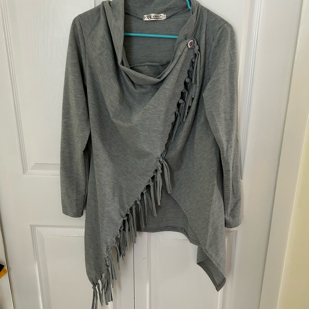 Gray Asymmetrical Sweater women’s medium